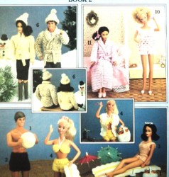 437 BARBIE KEN CROCHET SKATE, BATHE SUIT, NITEWEAR,,BRIDAL LFLT
